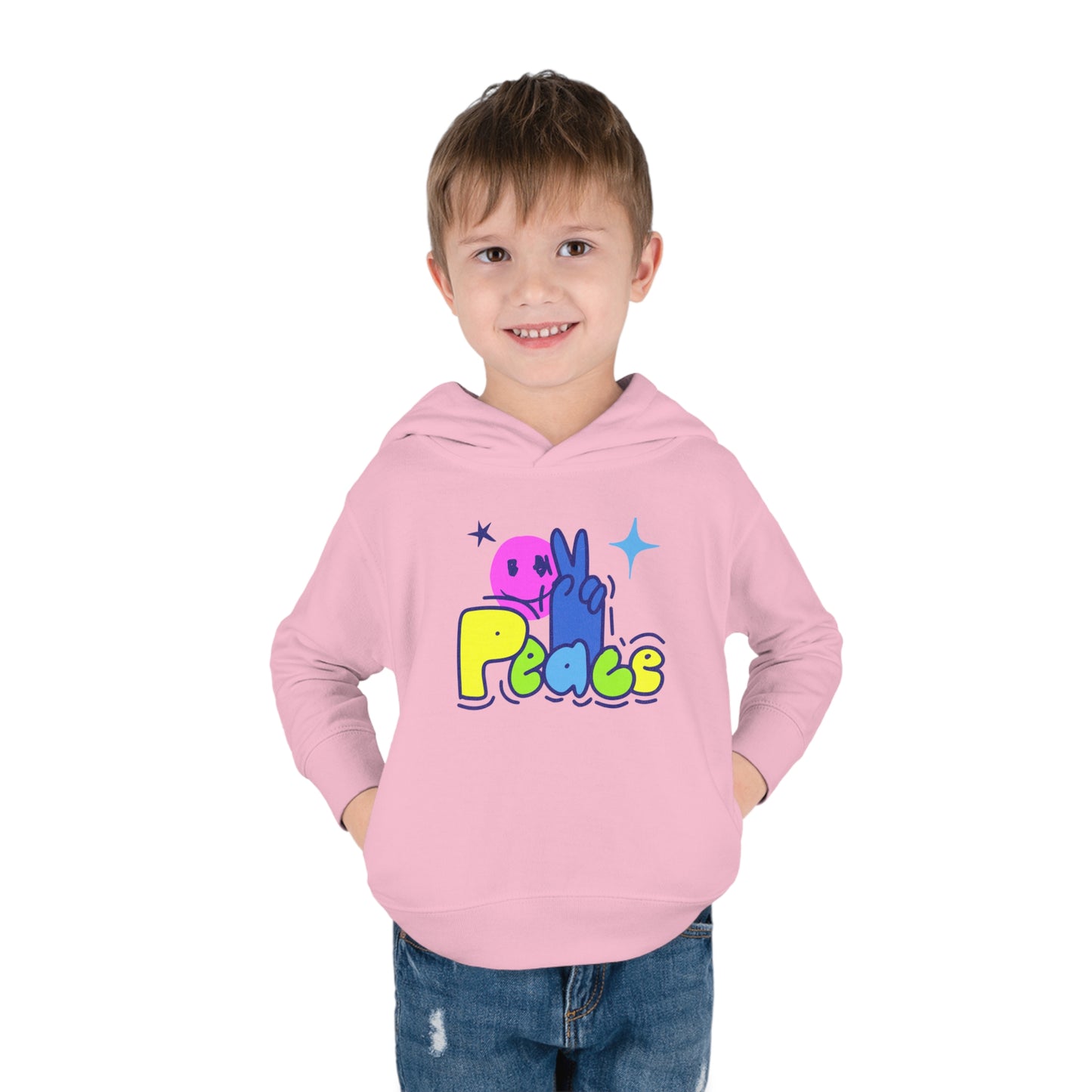 PEACE-Toddler Pullover Fleece Hoodie