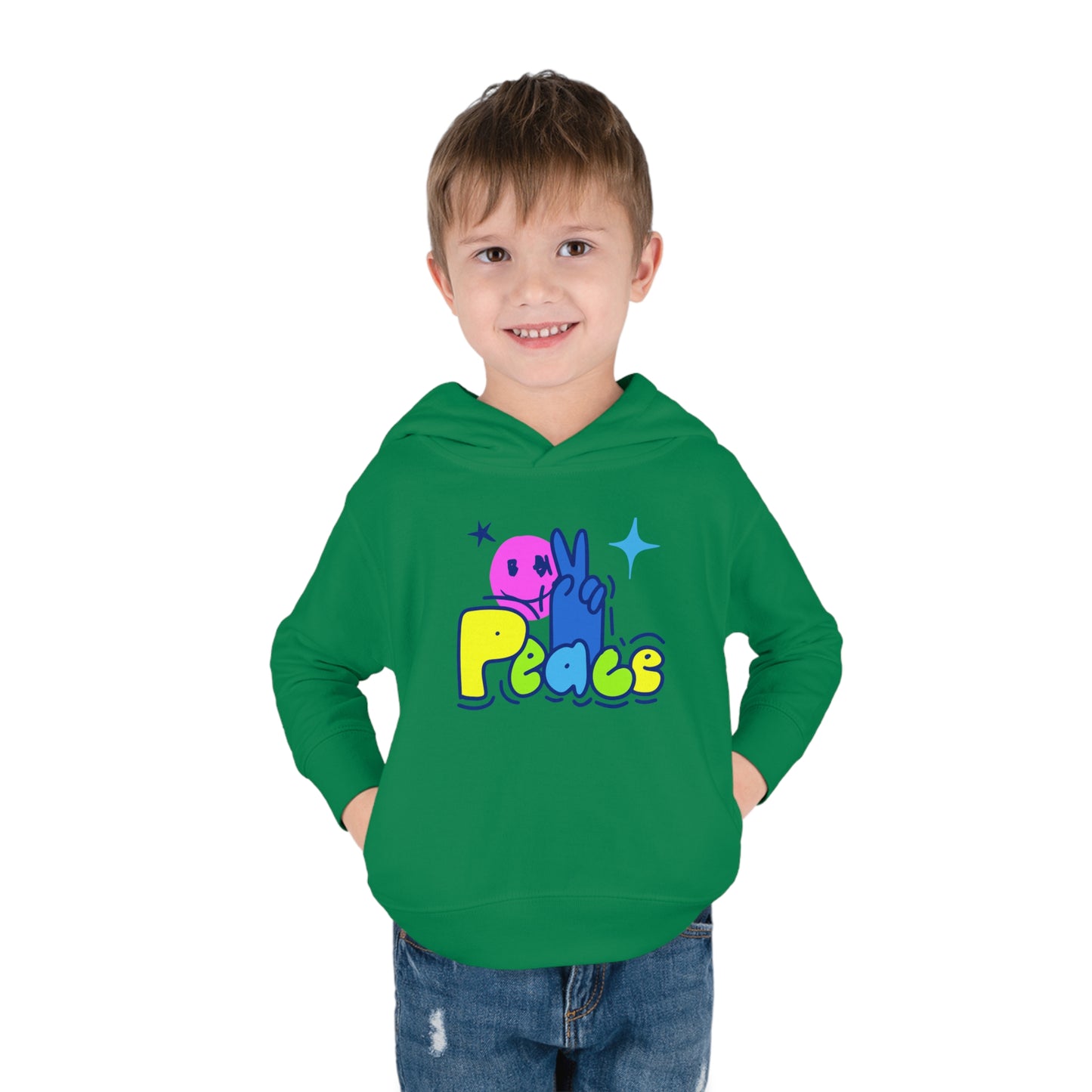 PEACE-Toddler Pullover Fleece Hoodie