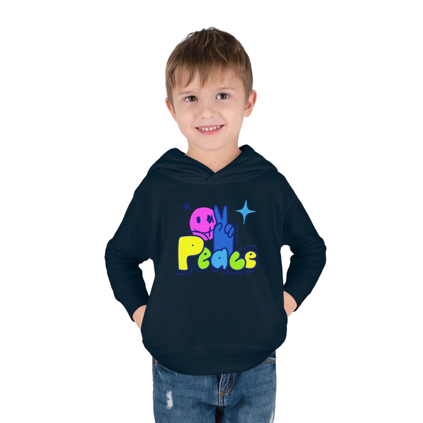 PEACE-Toddler Pullover Fleece Hoodie