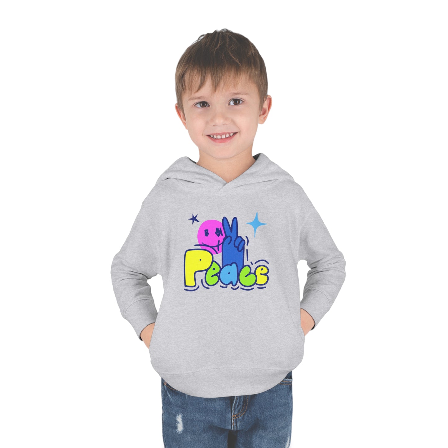 PEACE-Toddler Pullover Fleece Hoodie