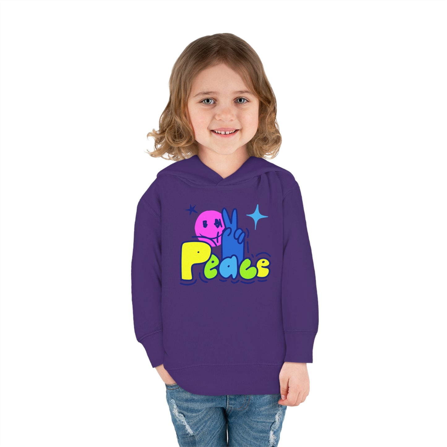 PEACE-Toddler Pullover Fleece Hoodie