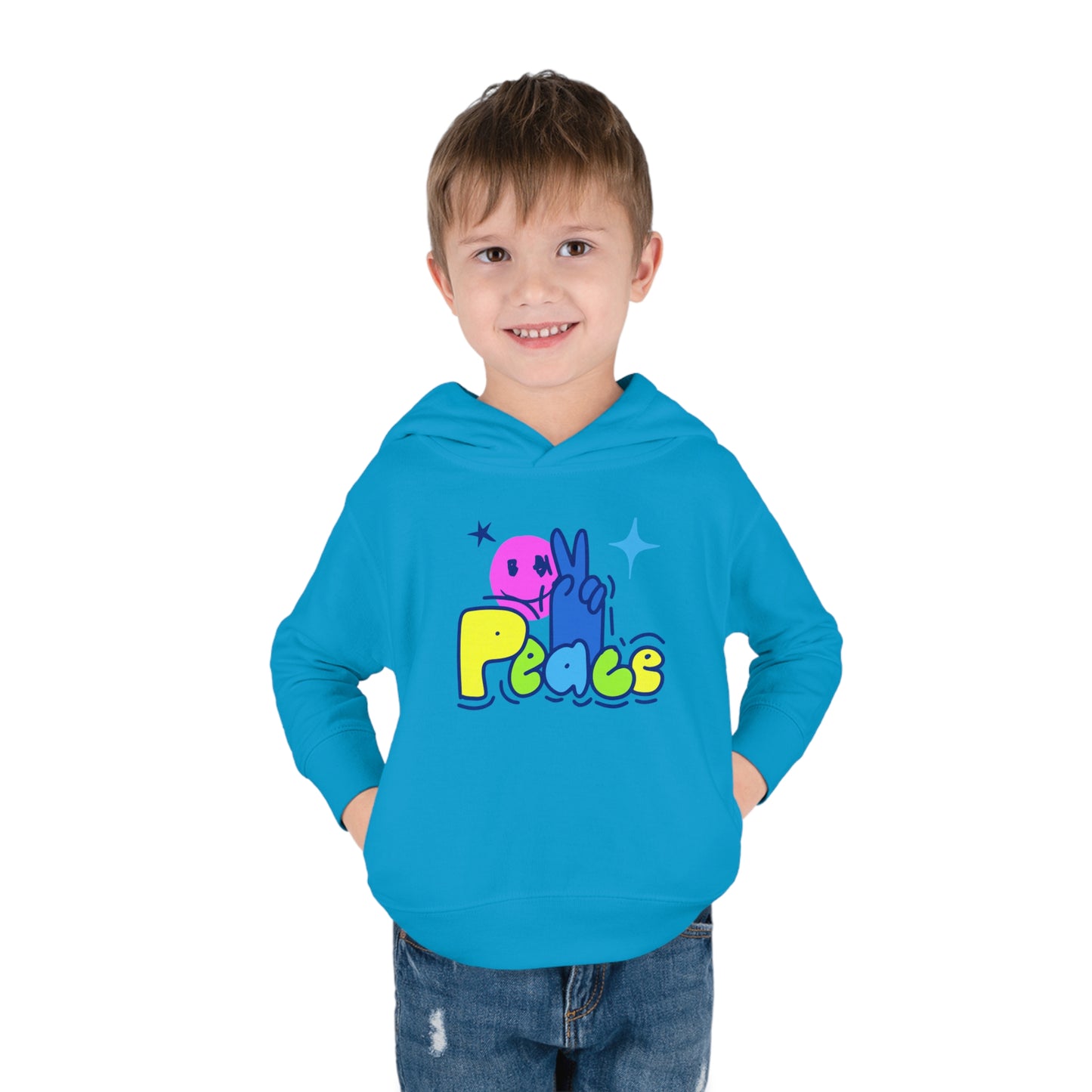 PEACE-Toddler Pullover Fleece Hoodie