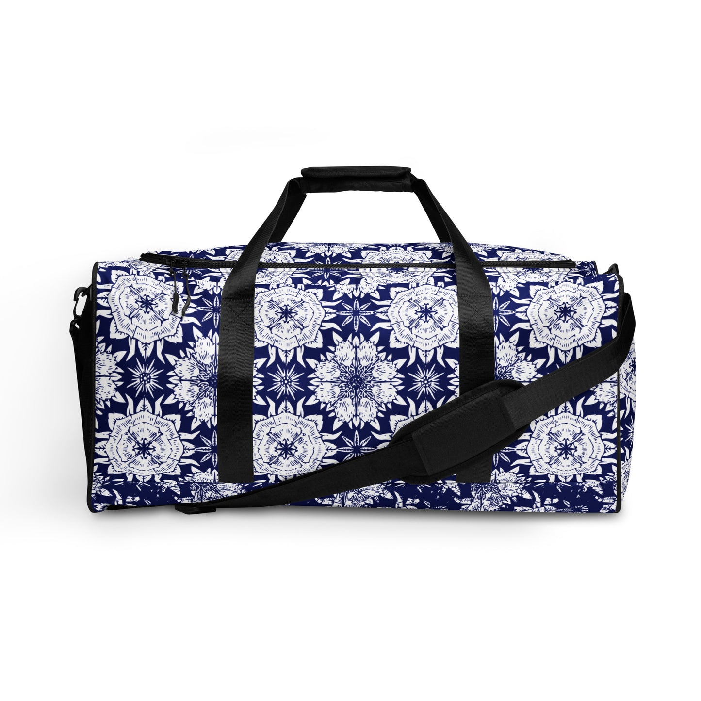 NAVY MANDALA-All Over Print Duffle Bag