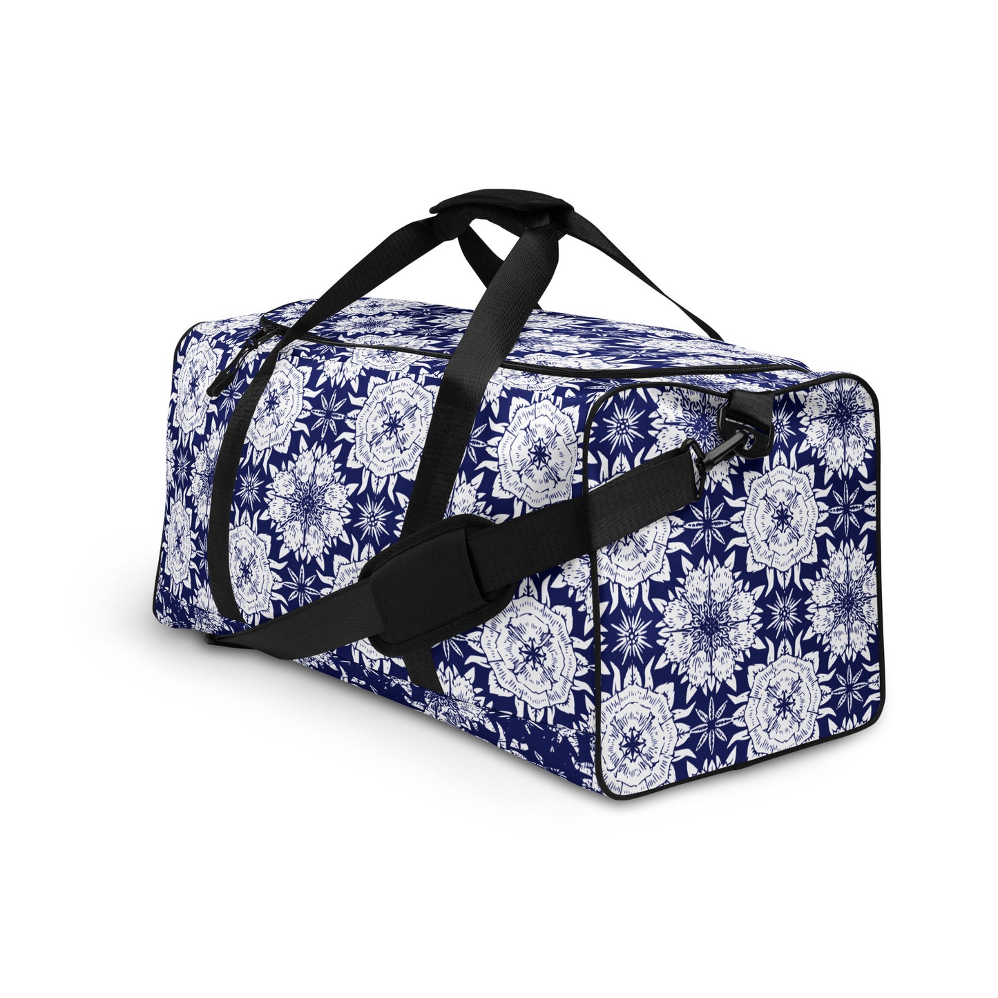 NAVY MANDALA-All Over Print Duffle Bag