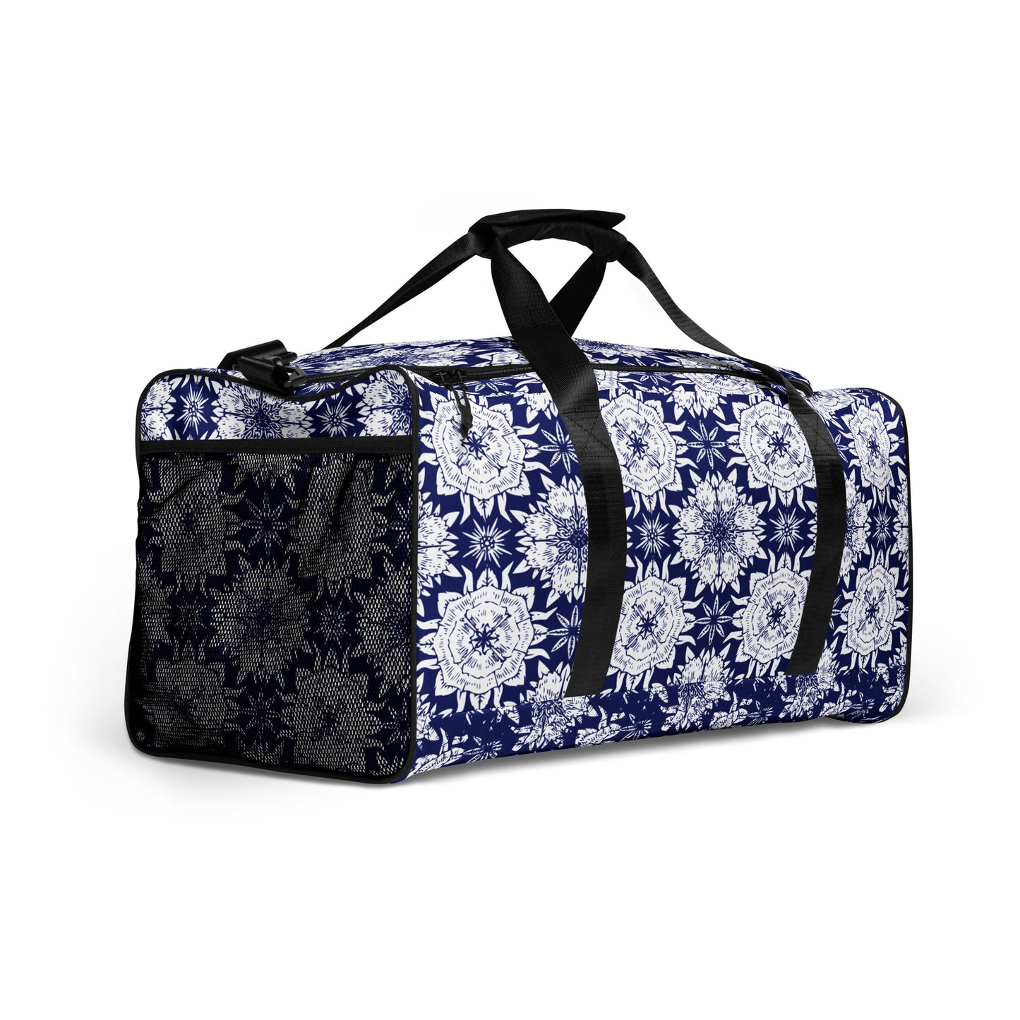 NAVY MANDALA-All Over Print Duffle Bag