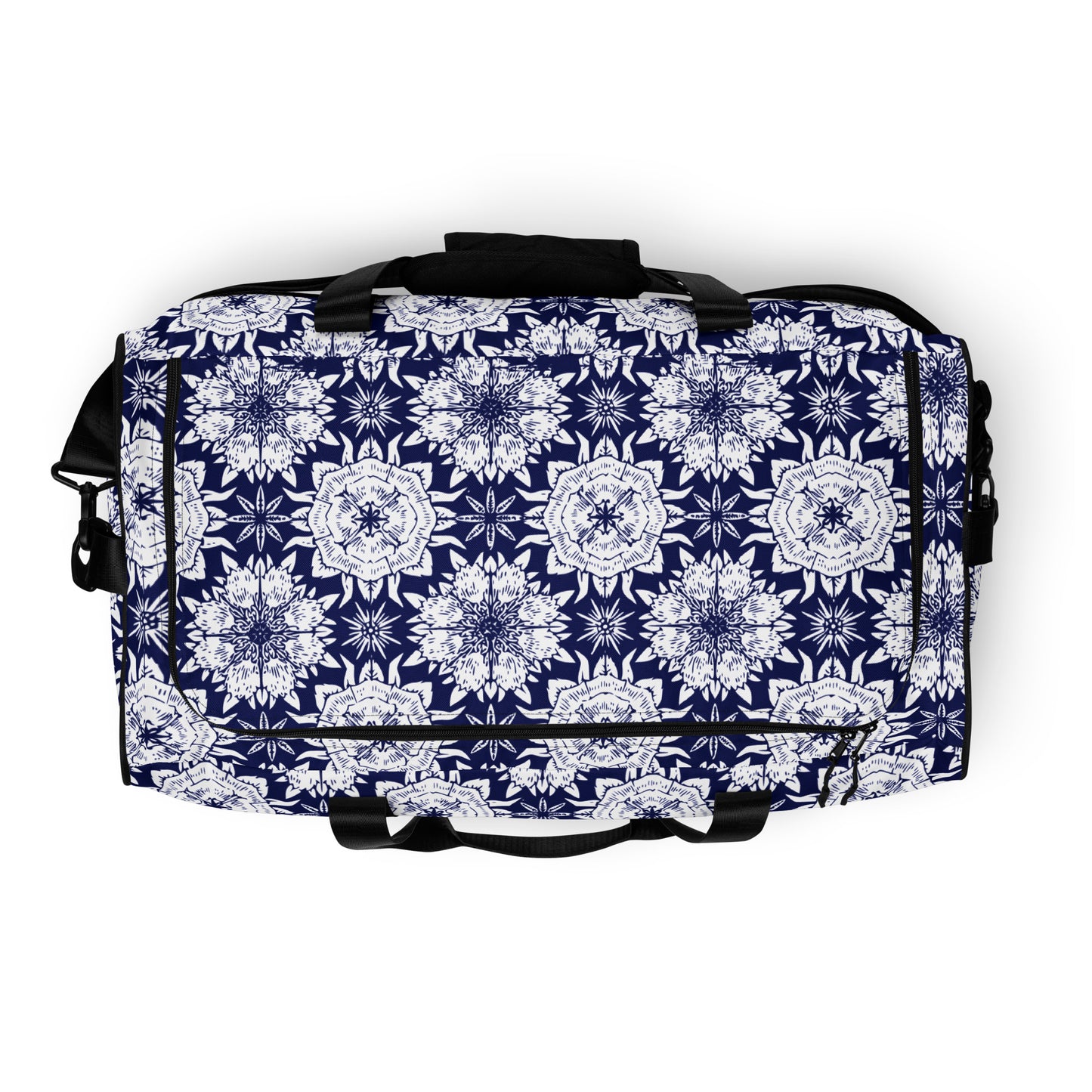 NAVY MANDALA-All Over Print Duffle Bag