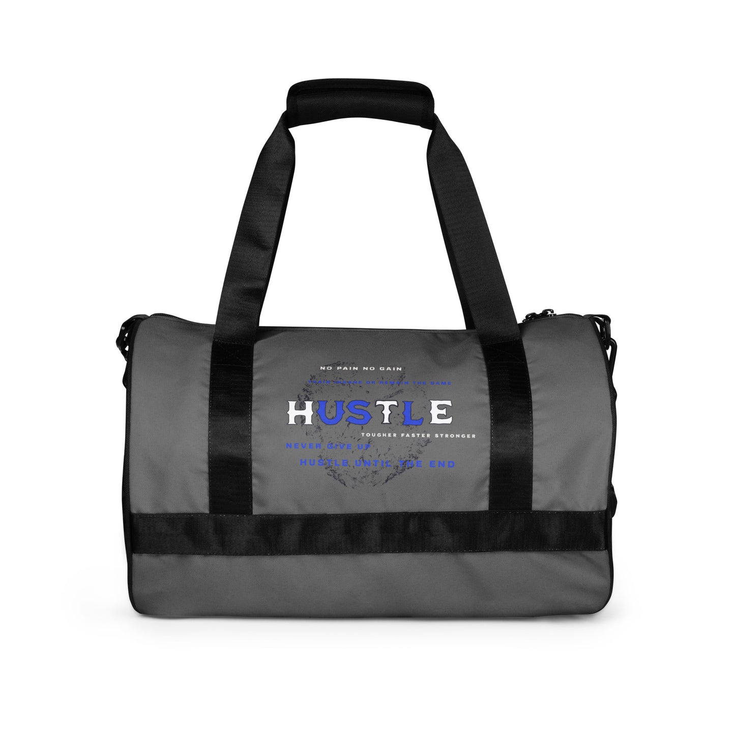 HUSTLE GREY-gym bag