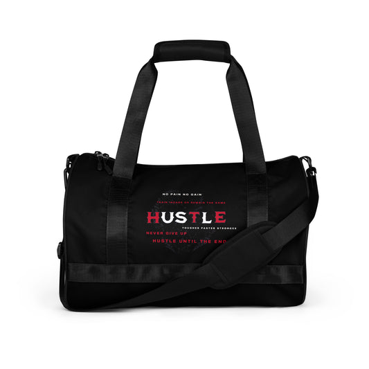 HUSTLE BLACK- gym bag