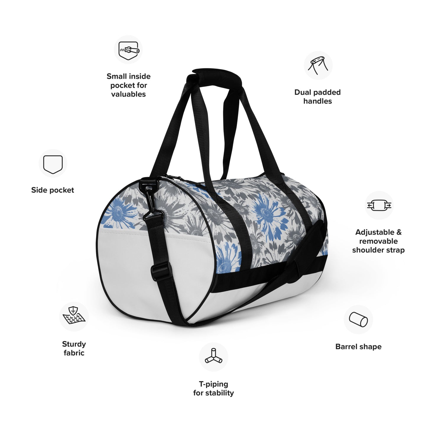 UNIQUE DAISY-All-over print gym bag