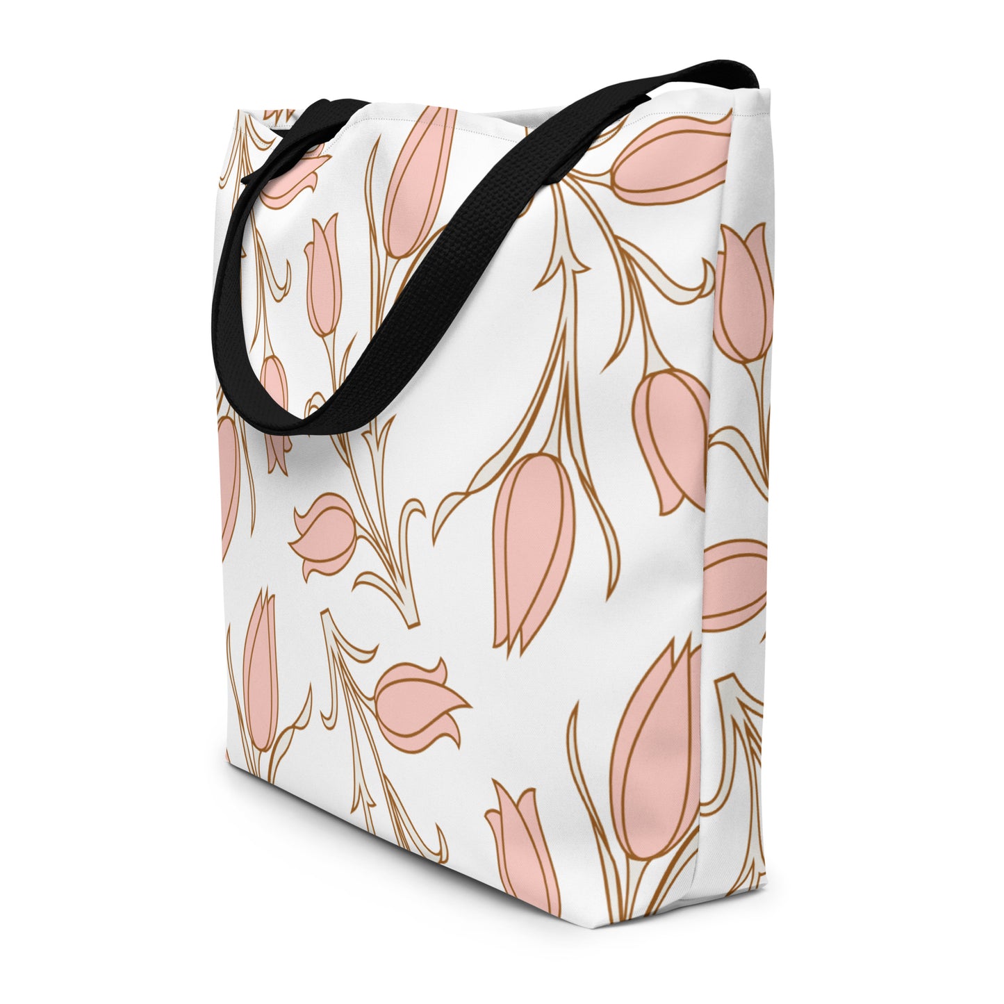 JUST PEACHY All-Over Print Large Tote Bag