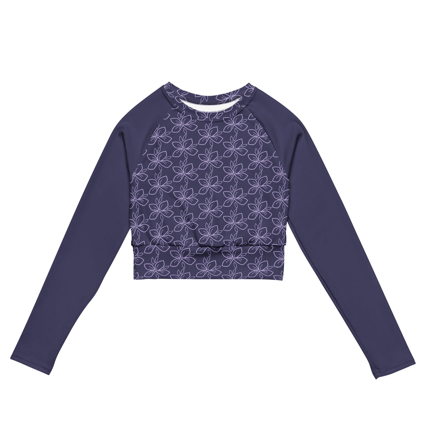 AMETHYST FLOWER - long sleeve crop top