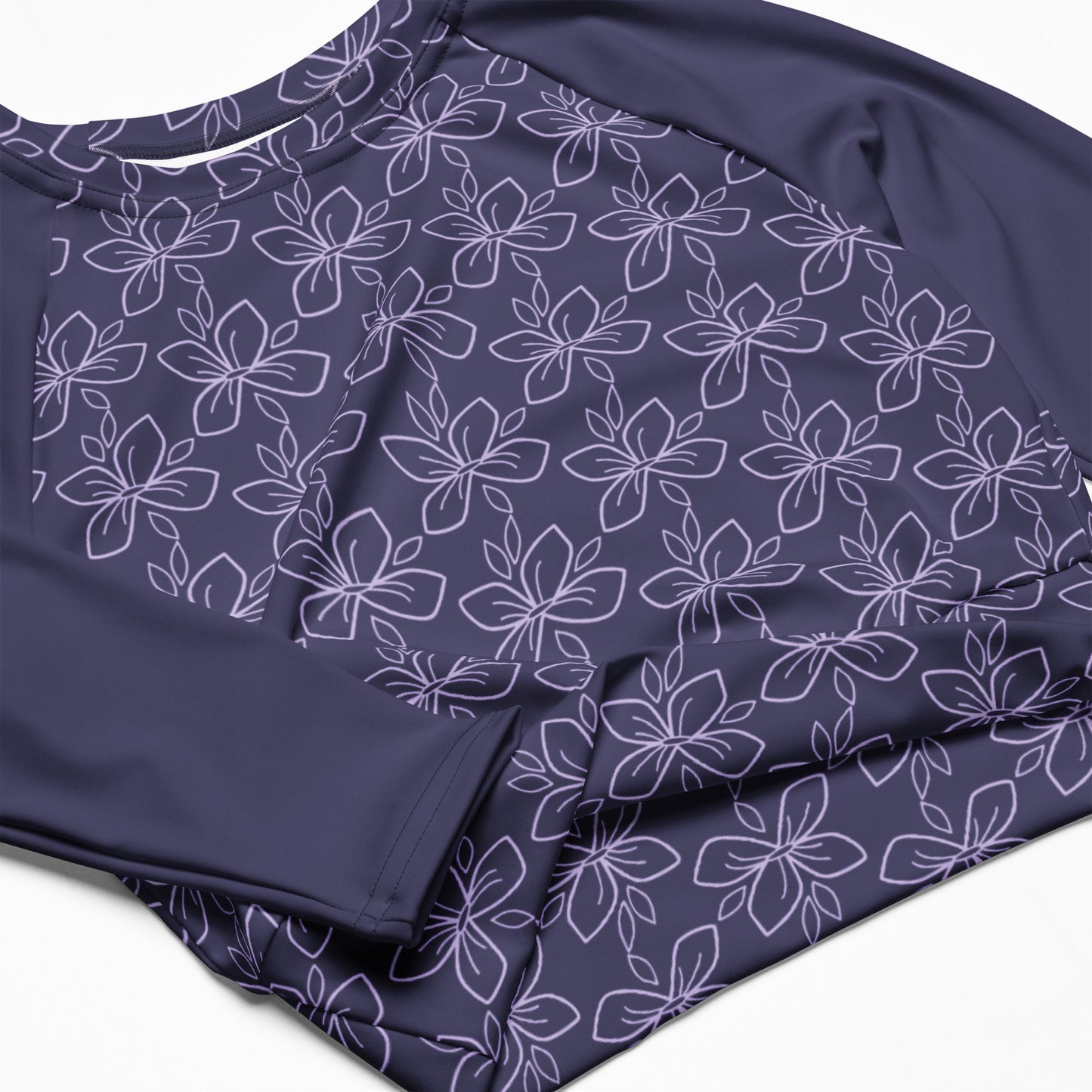 AMETHYST FLOWER - long sleeve crop top