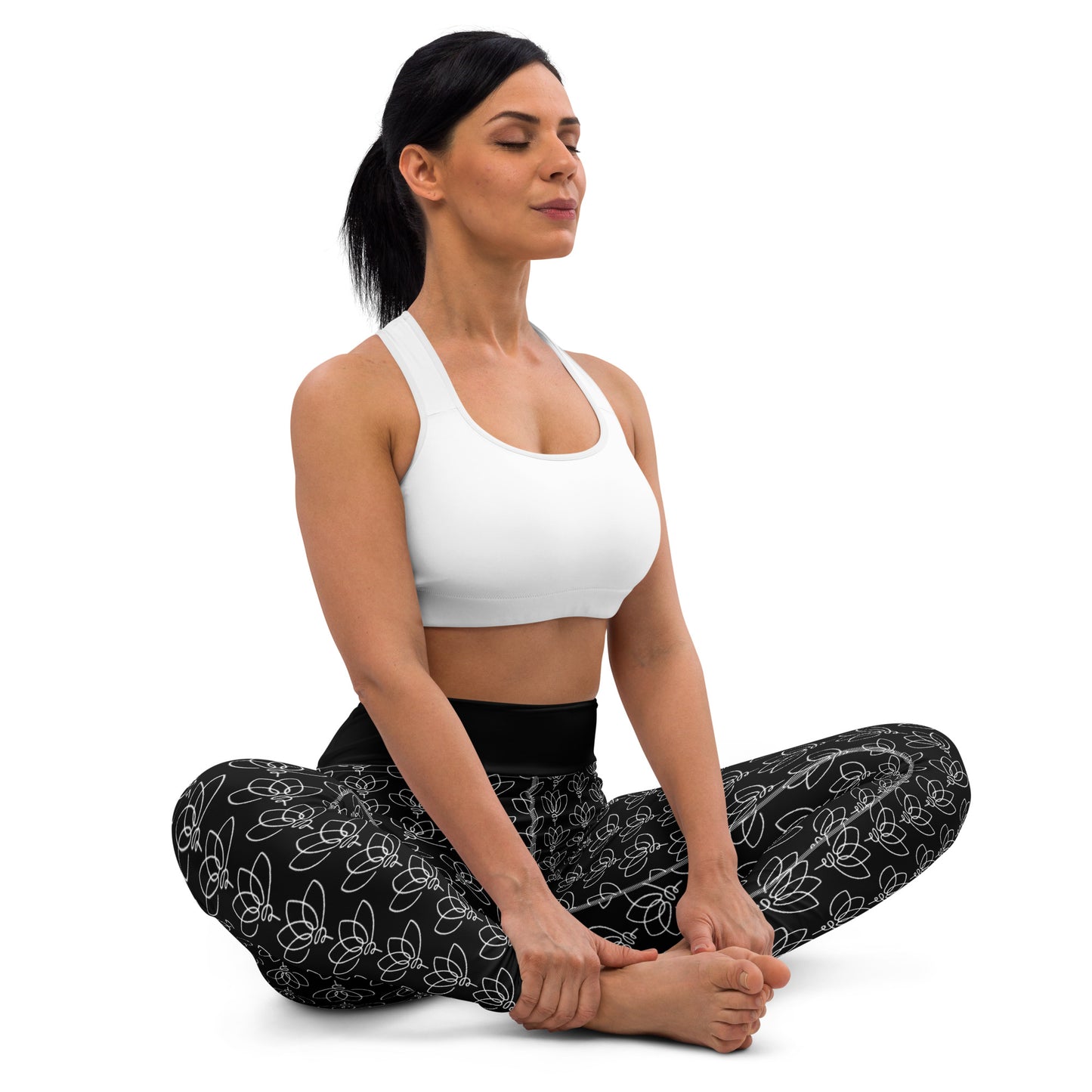 WHITE LOTUS - Yoga Leggings