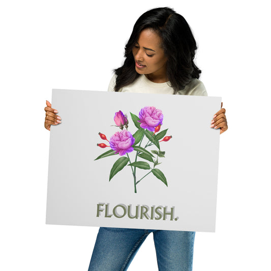 FLOURISH - Metal print