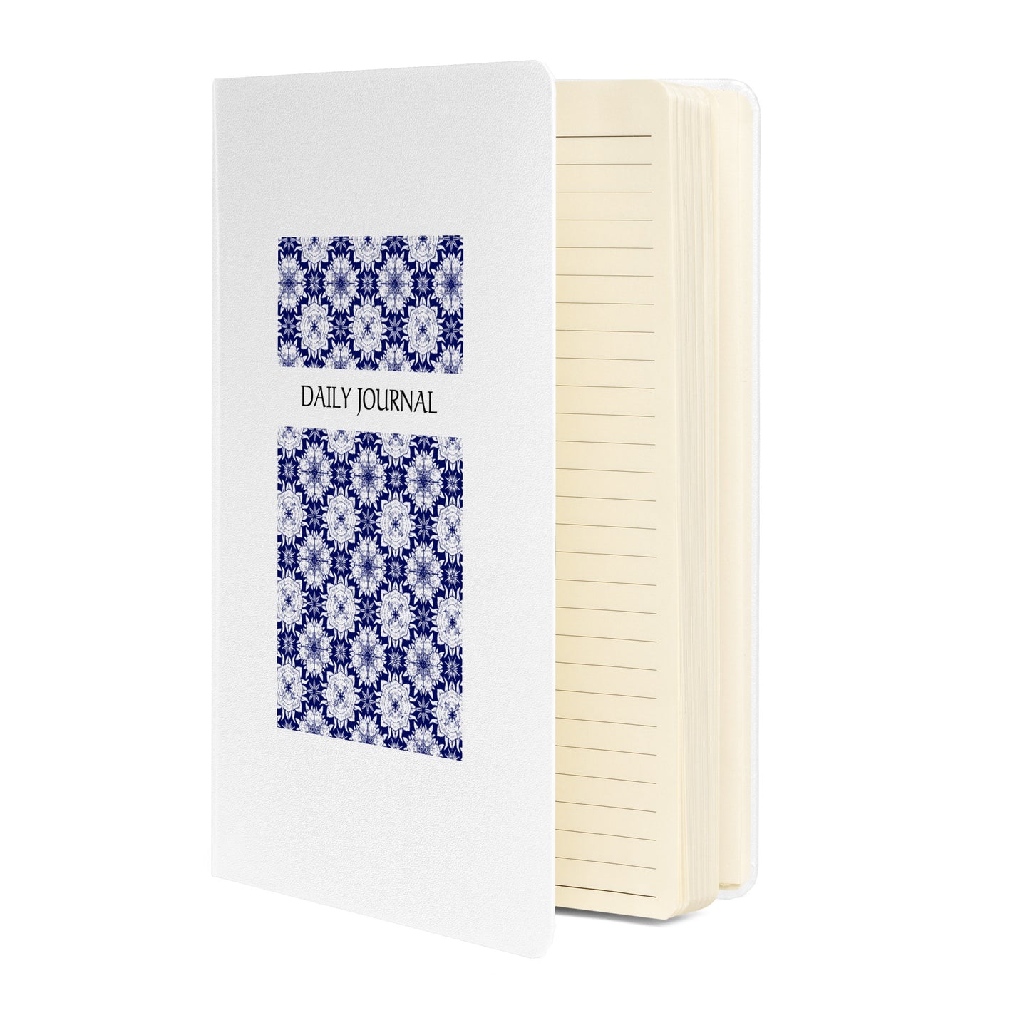 NAVY MANDALA- Hardcover Bound Daily Journal