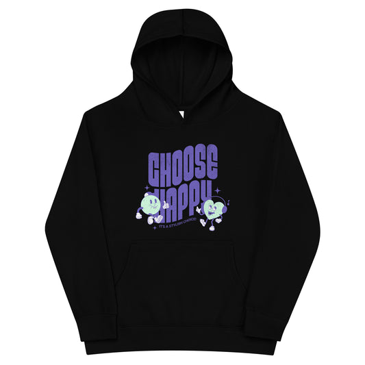 CHOOSE HAPPY-  fleece hoodie