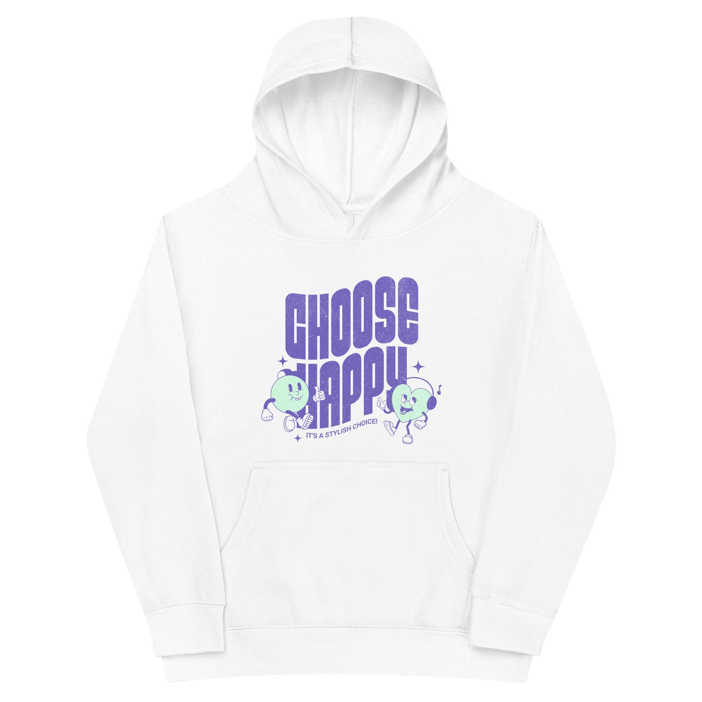 CHOOSE HAPPY-  fleece hoodie