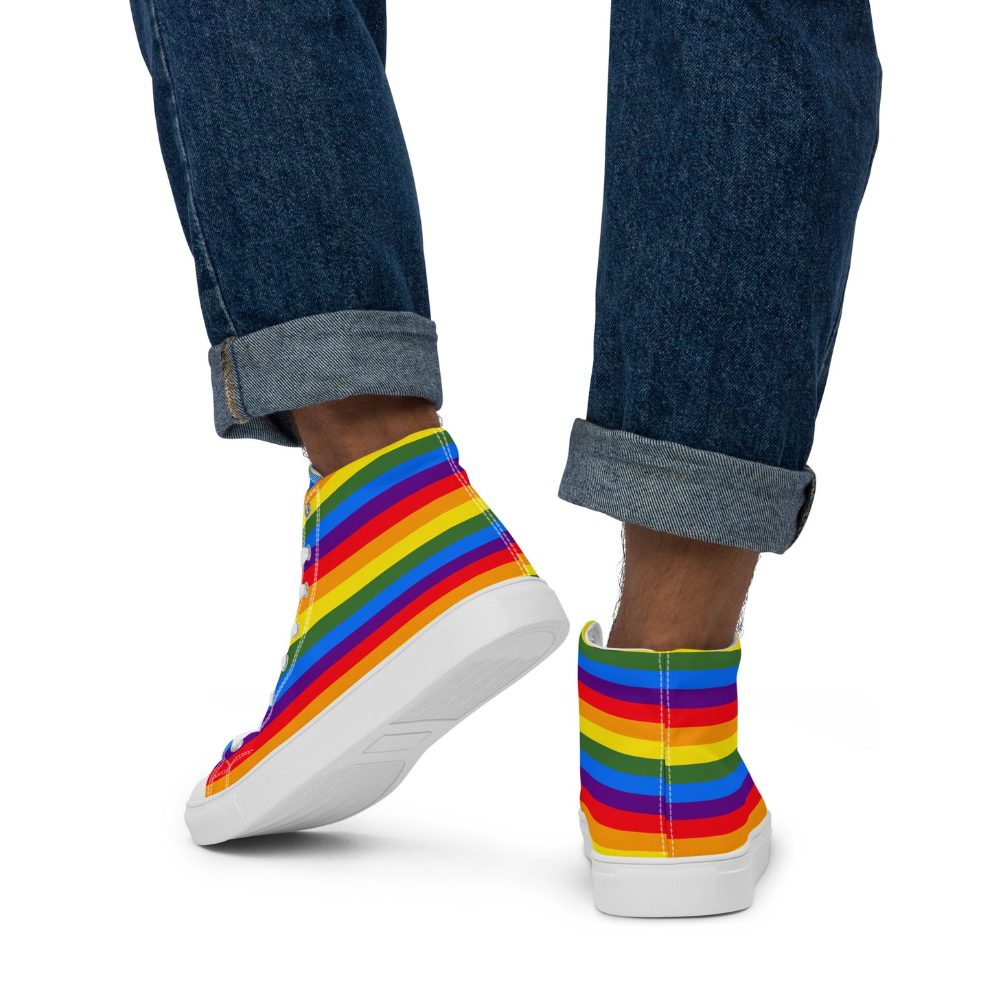 PRIDE-Men’s high top canvas shoes