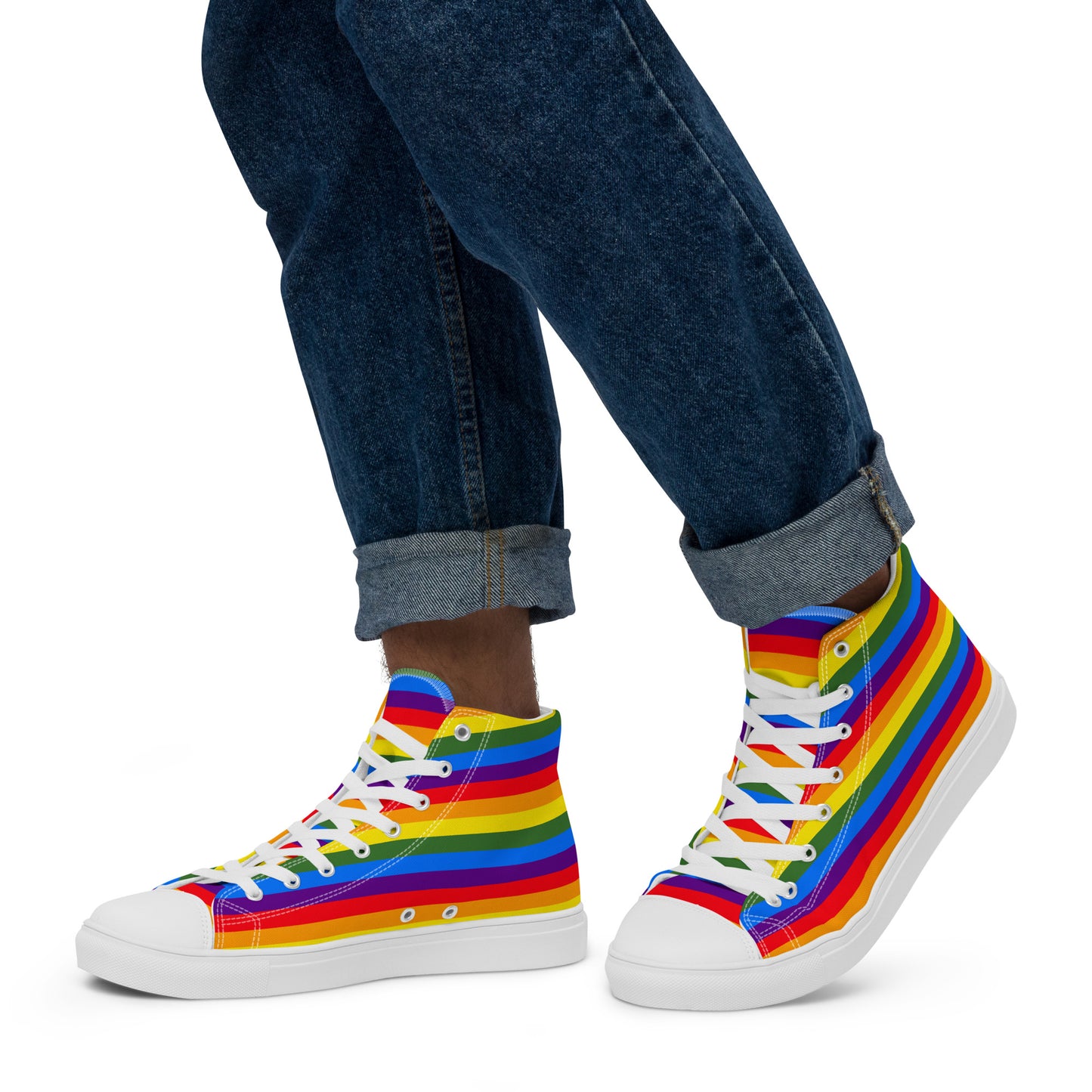 PRIDE-Men’s high top canvas shoes