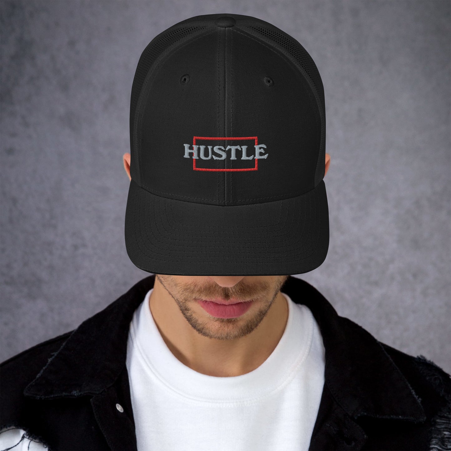 HUSTLE - Embroidered Trucker Cap