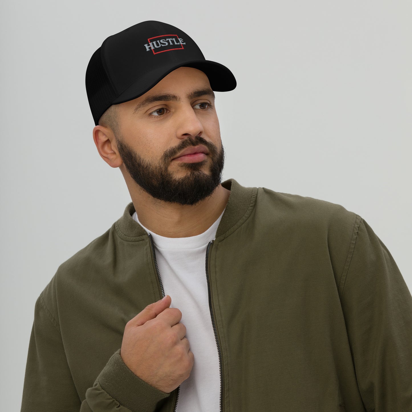 HUSTLE - Embroidered Trucker Cap