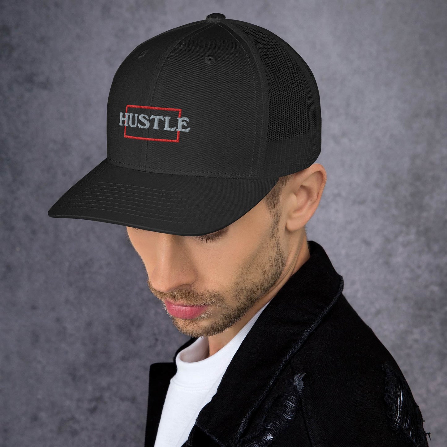 HUSTLE - Embroidered Trucker Cap