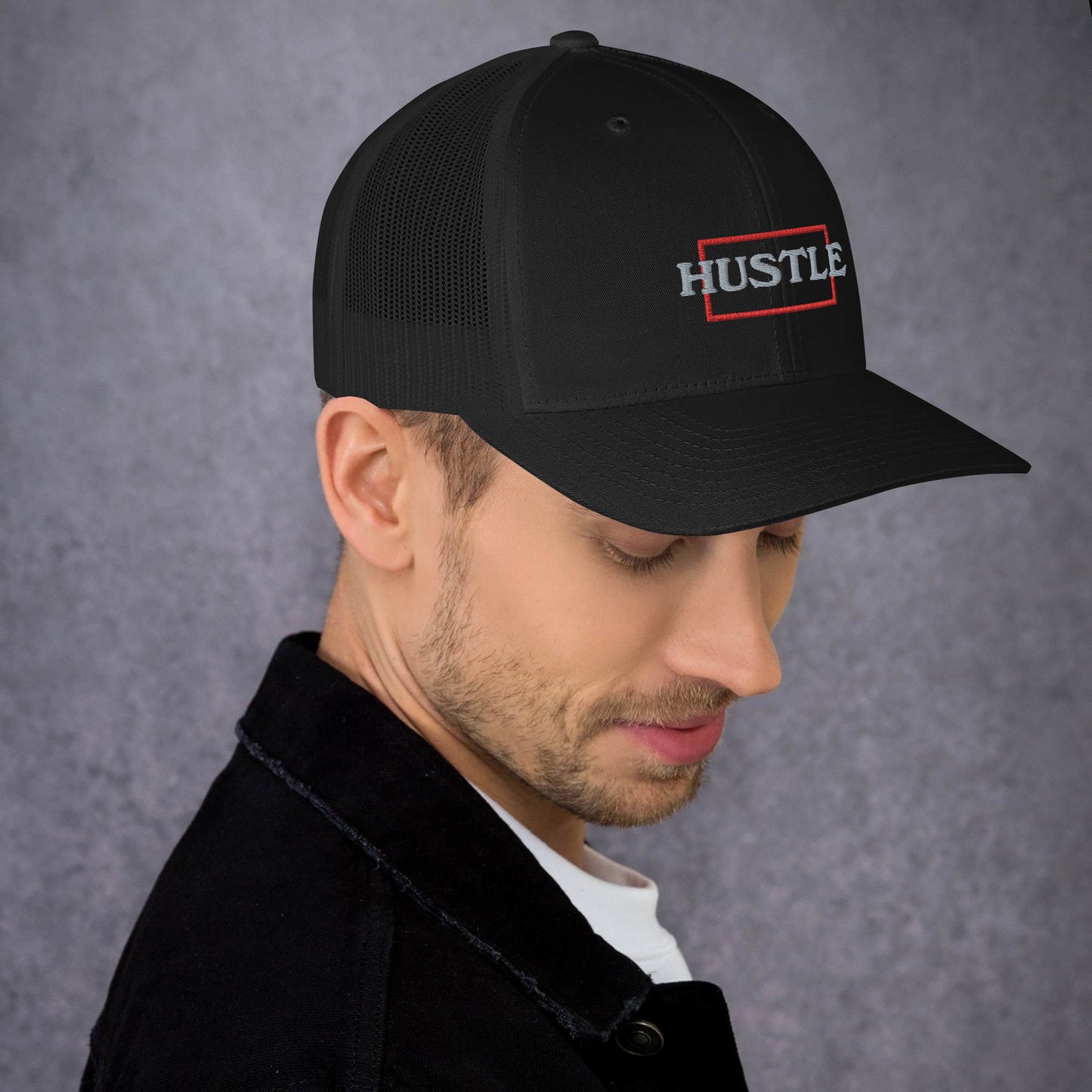 HUSTLE - Embroidered Trucker Cap