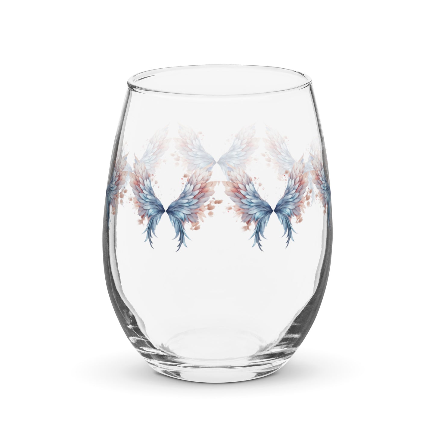 Angel Wings Stemless Wine Glass