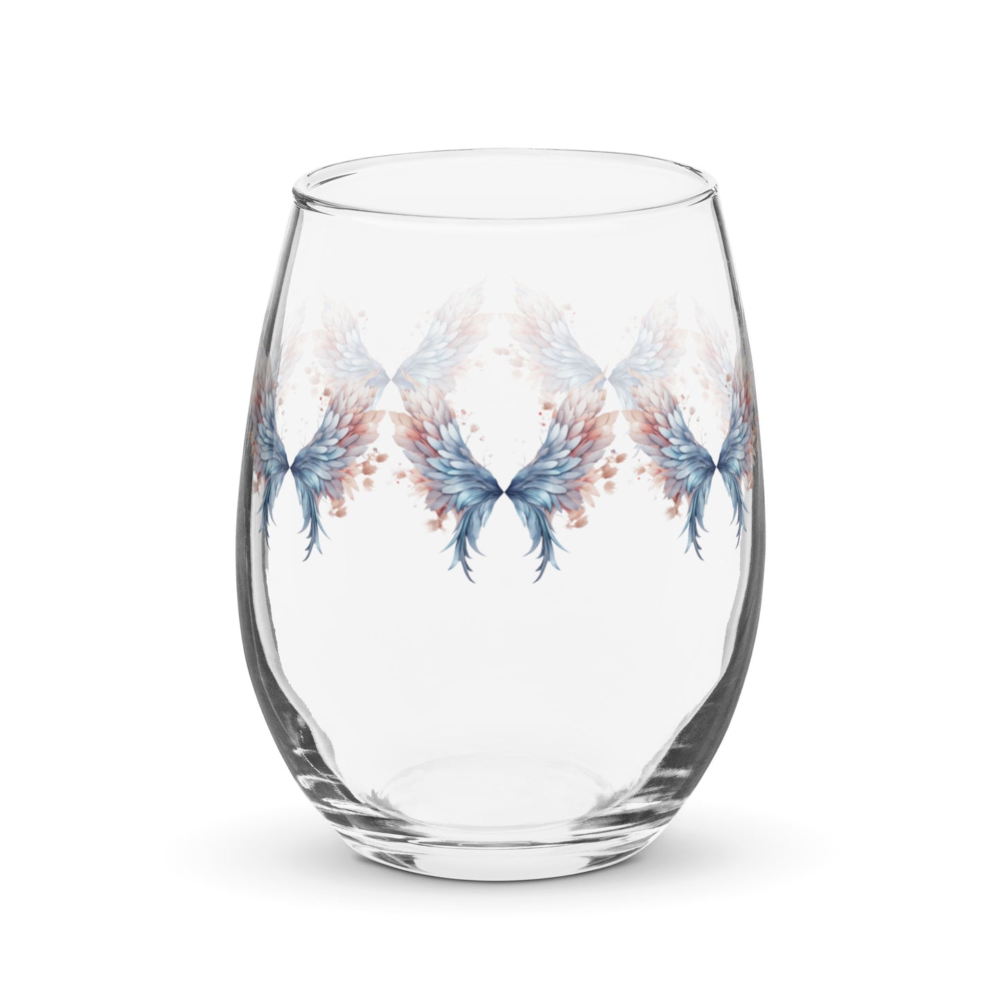 Angel Wings Stemless Wine Glass