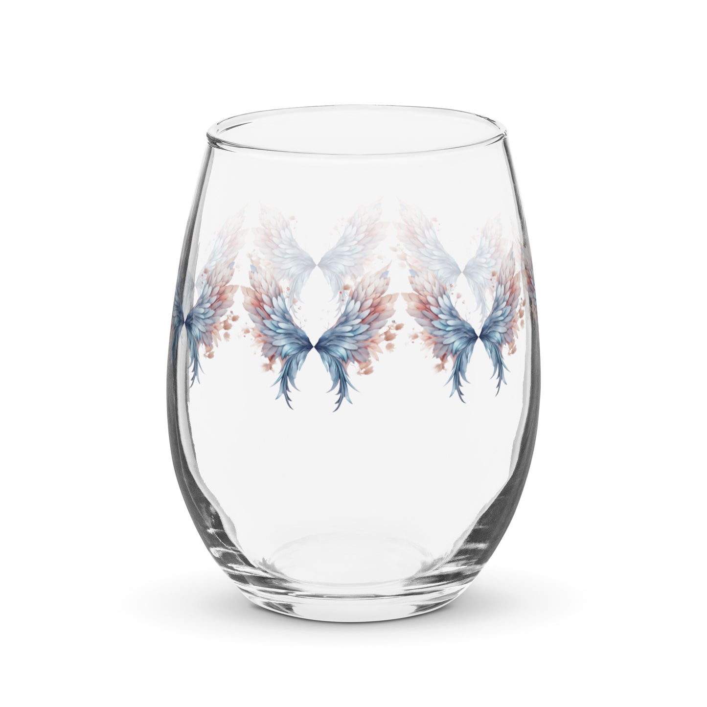 Angel Wings Stemless Wine Glass