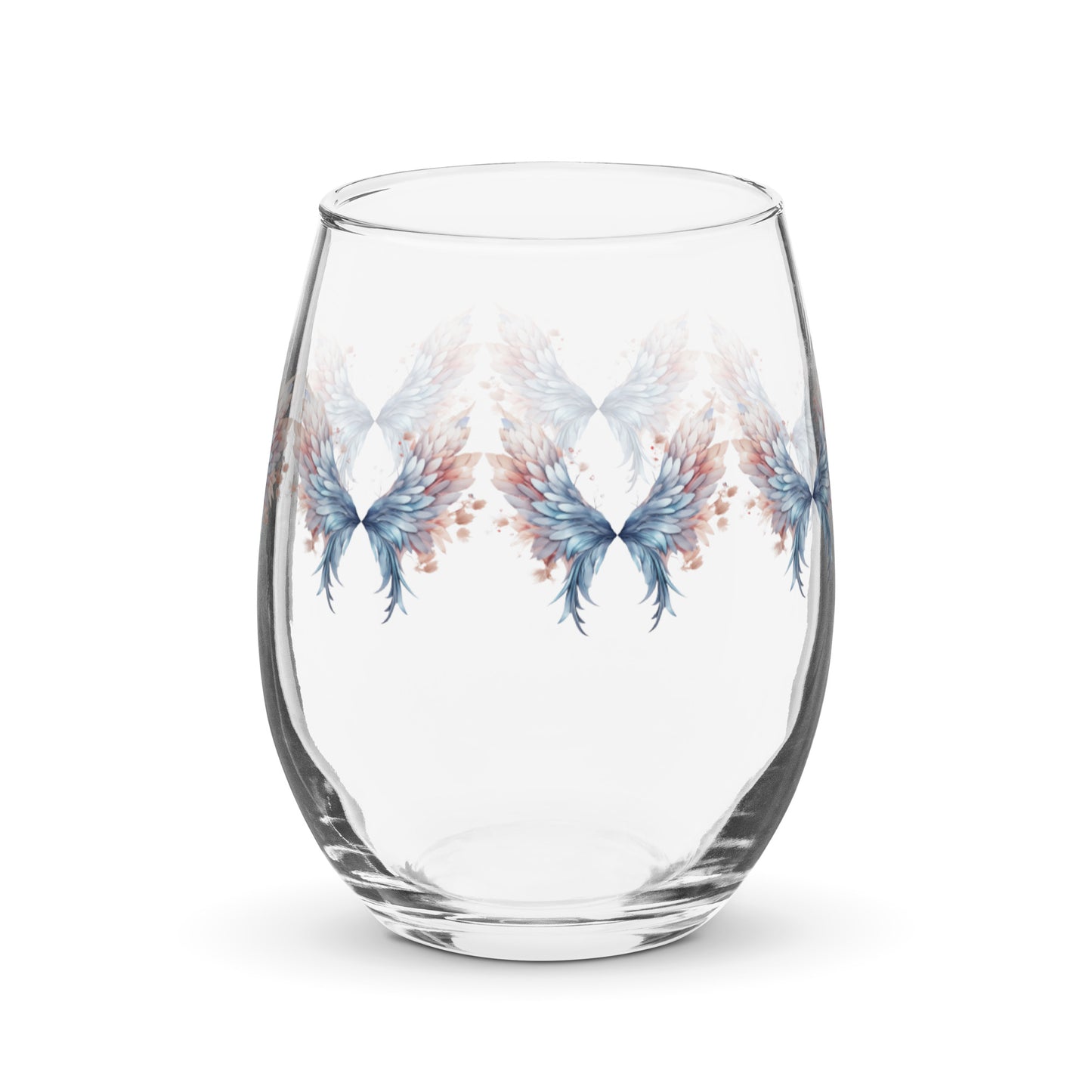 Angel Wings Stemless Wine Glass