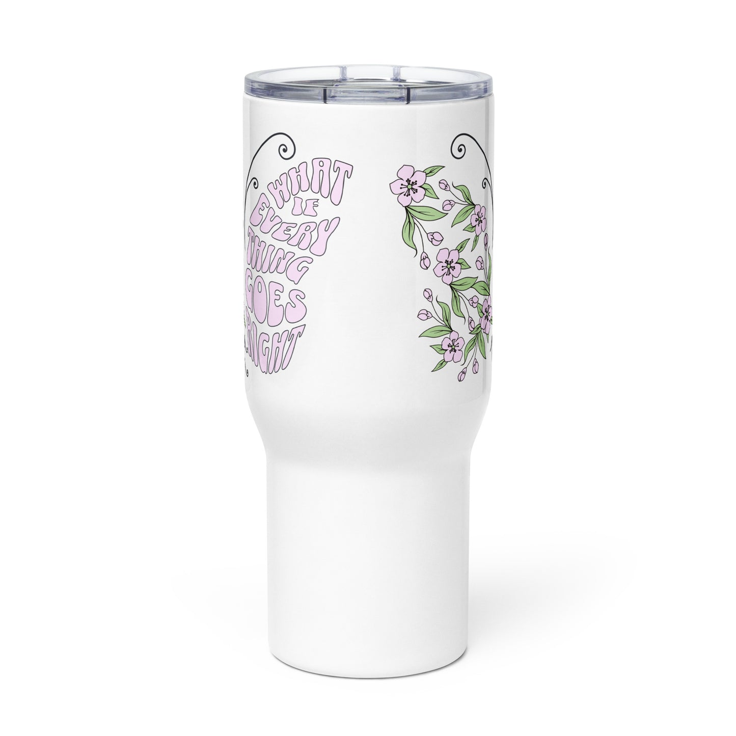 WHAT IF?- Travel mug with a handle