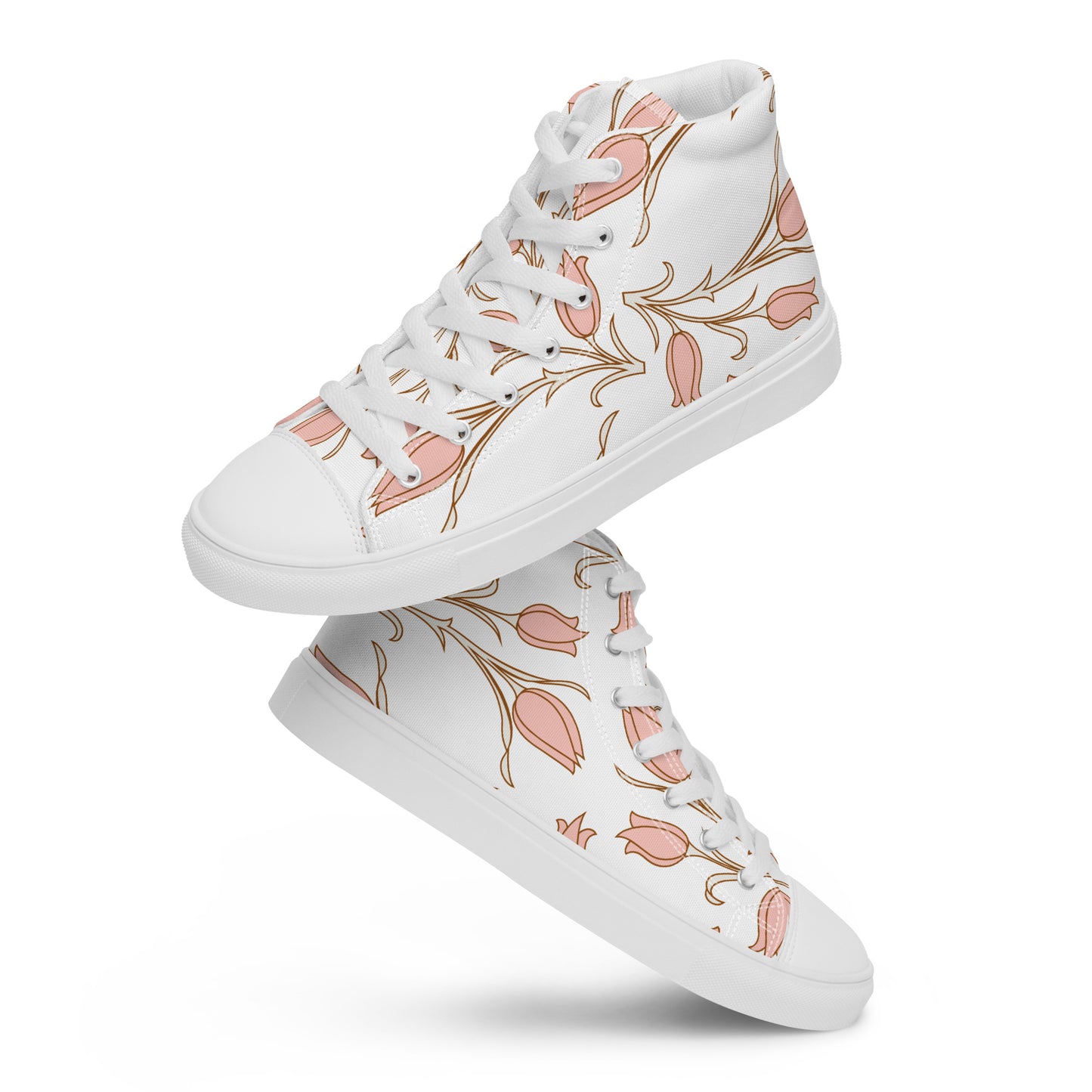 JUST PEACHY- Women's high top canvas shoes