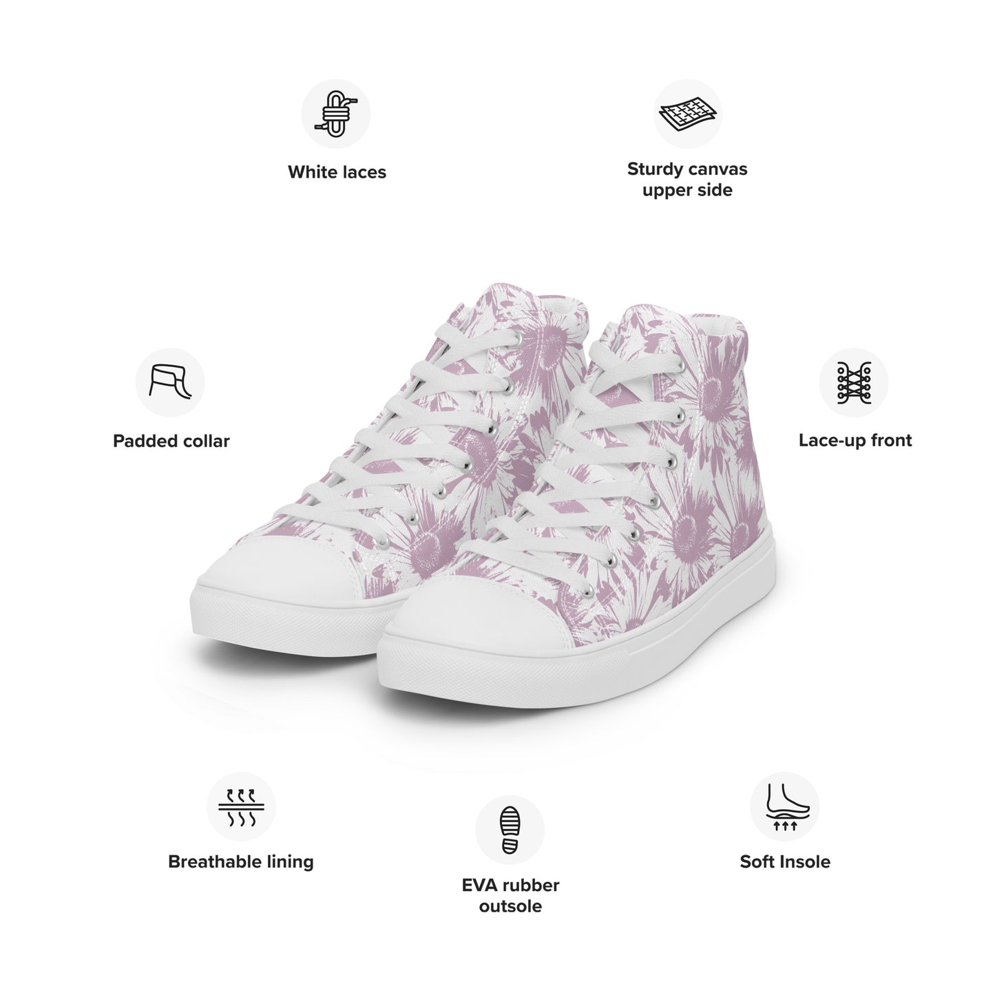 KINDNESS - Women’s high top canvas shoes