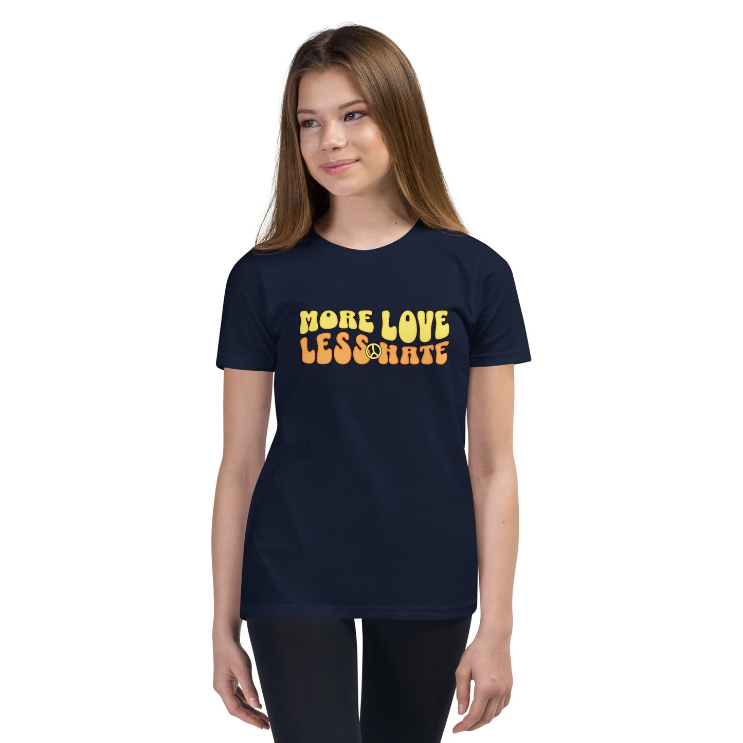 MORE LOVE LESS HATE- Youth Short Sleeve T-Shirt